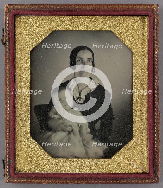 Portrait of a Seated Woman and Baby, about 1851. Creator: Unknown.