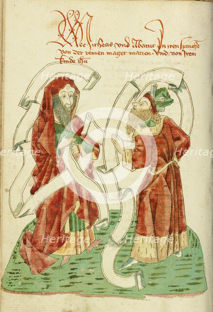 Micah and Habakkuk; Barlaam und Josaphat, 1469. Creators: Hans Schilling, Diebolt Lauber.