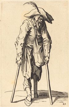 Beggar with Wooden Leg. Creator: Unknown.