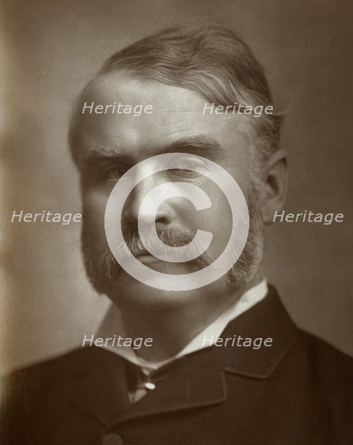 William Schwenck Gilbert, British artist, librettist, playwright and writer, 1883. Artist: St James's Photographic Co