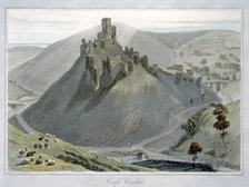 'Corfe Castle', Dorset, 1823. Artist: William Daniell
