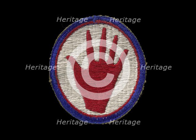 Reproduction patch with Red Hand emblem, late 20th century. Creator: Unknown.