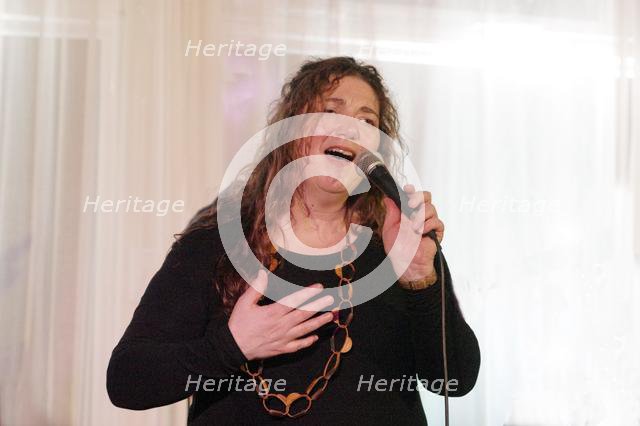 Sara Colman, Sara Colman Band, Watermill Jazz Club, Dorking, Surrey, 28 Jan 2020. Creator: Brian O'Connor.