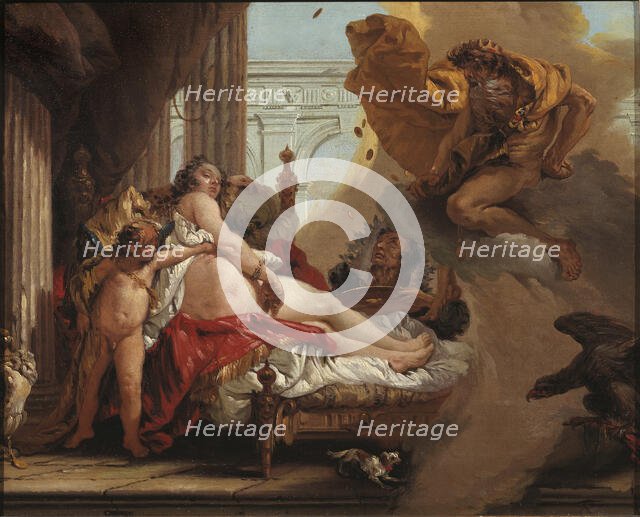 Danaë and the Shower of Gold, 1753. Creator: Jonas Hoffman.