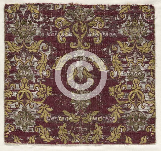 Brocatille Textile Fragment, 16th century. Creator: Unknown.