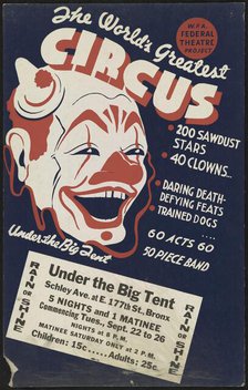 Circus 1, Bronx, New York, [1935]. Creator: Unknown.
