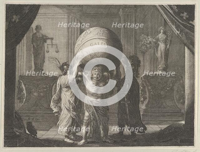 Plate 13: Allegory on the Discord in France, from Caspar Barlaeus, "Medicea Hospes", 1638. Creator: Pieter Nolpe.