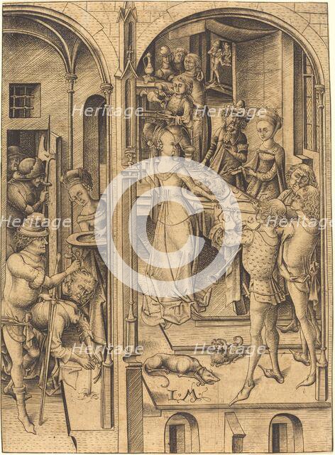 Beheading of Saint John the Baptist, c. 1480. Creator: Israhel van Meckenem.