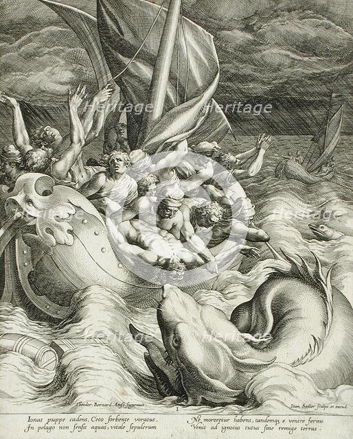 Jonah Thrown to the Whale, c1582. Creator: Johann Sadeler I.