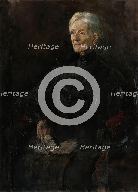 Portrait of Mrs. Betsy Gude, b. Anker, 1910. Creator: Christian Krohg.