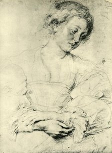'Young Woman with Folded Hands', 1629-1630, (1943).  Creator: Peter Paul Rubens.