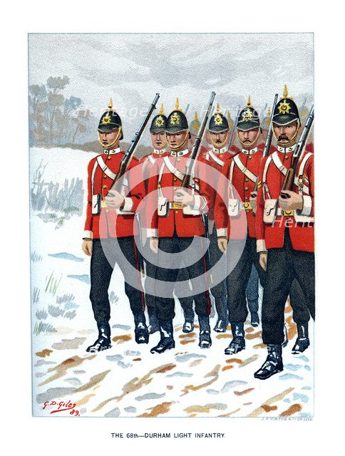 'The 69th Durham Light Infantry', c1890.Artist: Geoffrey Douglas Giles