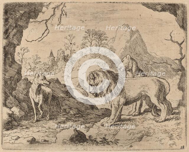 Reynard Promises to Reveal the Hidden Treasure, probably c. 1645/1656. Creator: Allart van Everdingen.