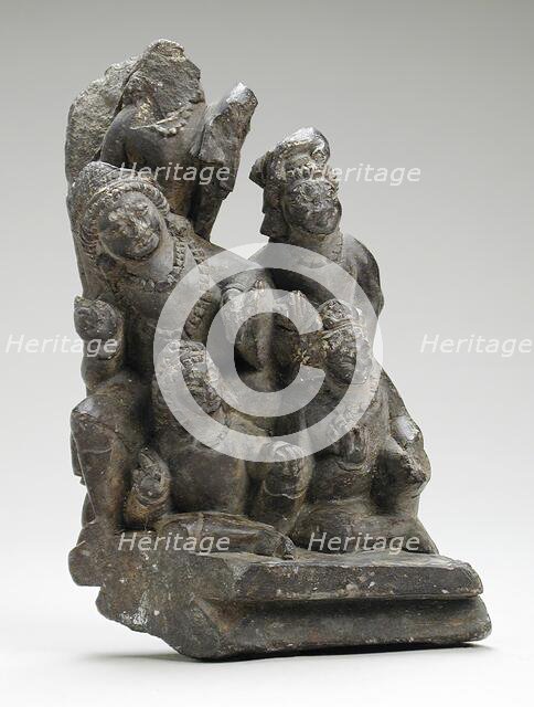Attendants of the Sun God Surya, c.700. Creator: Unknown.