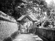 Lych gate of St Andrew's Church, Sonning, Berkshire, c1860-c1922. Artist: Henry Taunt.