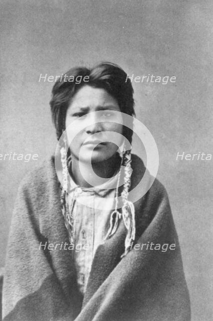 Indian youth in Indian costume, Hampton, Va., (1899 or 1900?). Creator: Frances Benjamin Johnston.