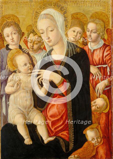 Madonna and Child with Angels and Cherubim, c. 1460/1465. Creator: Matteo di Giovanni.