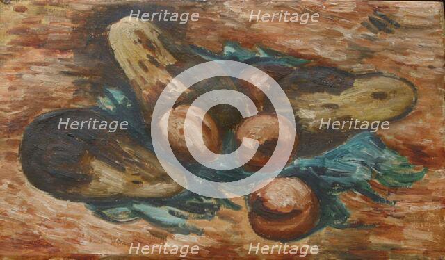 Eggplants and Pomegranates, 1890-1943. Creator: Marsden Hartley.