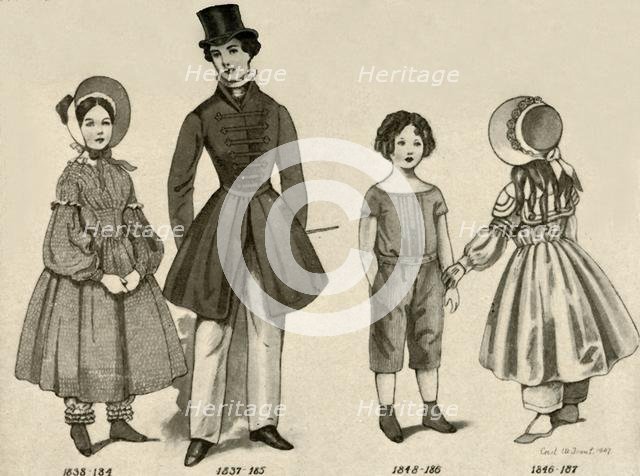 'Children's clothing from 1830-1850', 1907, (1937). Creator: Cecil W Trout.
