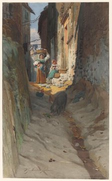 View of a Small Street in Rocca di Papa, c.1870-c.1885. Creator: Willem Johannes Martens.