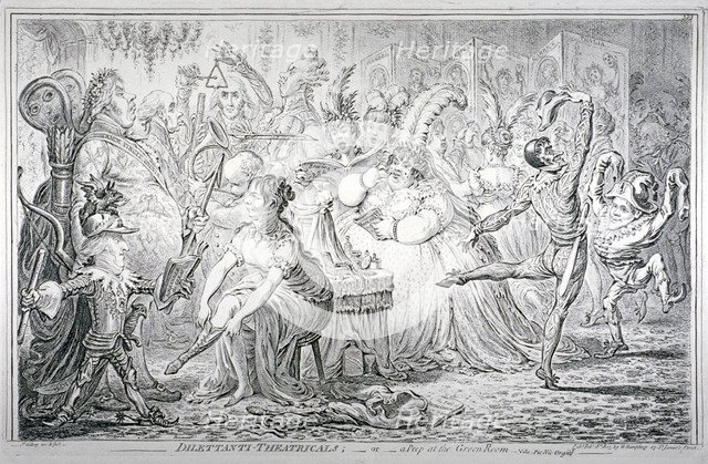 'Dilettanti-theatricals; or a peep at the Green Room', 1803. Artist: James Gillray