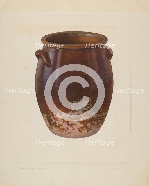 Large Earthen Jar, 1935/1942. Creator: Clyde L. Cheney.