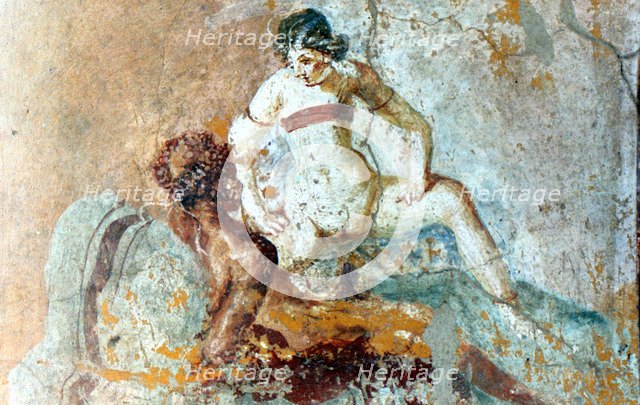Erotic mural, Pompeii, Italy. Creator: Unknown.