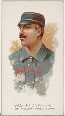 James H. Fogarty, Baseball Player, Right Fielder, Philadelphia, from World's Champions, Se..., 1888. Creator: Allen & Ginter.