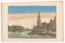 View of Montelbaan tower and the Oudeschans in Amsterdam, 1700-1799. Creator: Anon.
