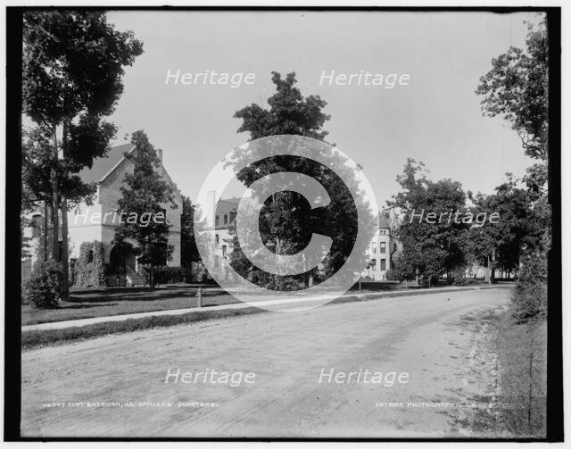 Fort Sheridan, Ill., officers' quarters, between 1880 and 1899. Creator: Unknown.