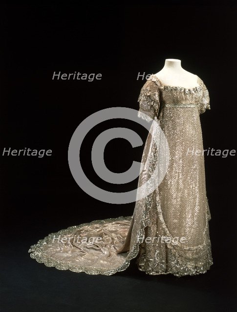 Princess Charlotte's wedding dress, 1816. Artist: Unknown
