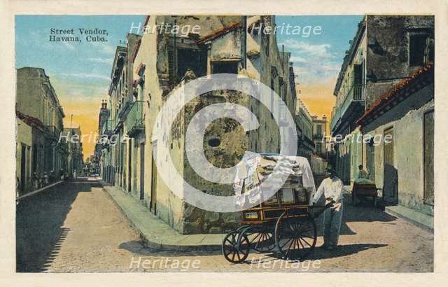 'Street Vendor, Havana, Cuba', 1938. Artist: Unknown.