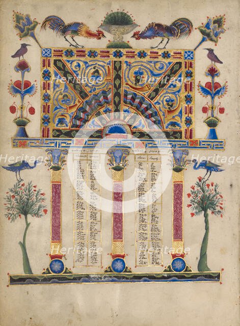 Canon Table Page; Zeyt'un Gospels, 1256. Creator: T'oros Roslin.