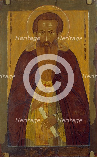 Saint Dionysius Glushitsky (1363-1437), 17th century. Artist: Russian icon  