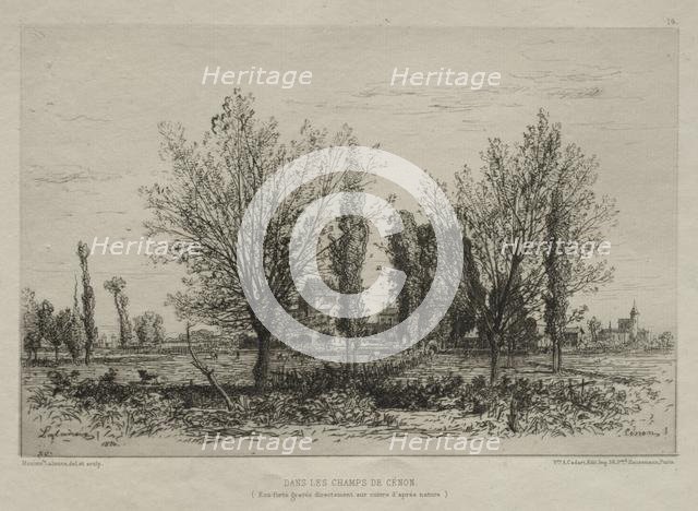 Dans les Champs de Cénon, 1876. Creator: Maxime Lalanne (French, 1827-1886).