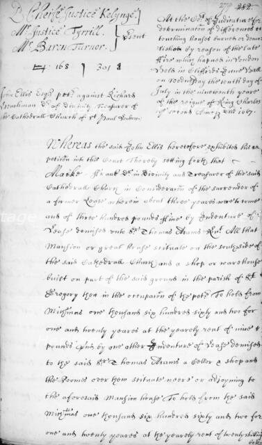 An order of the London Fire Court, 1667. Creator: Unknown.