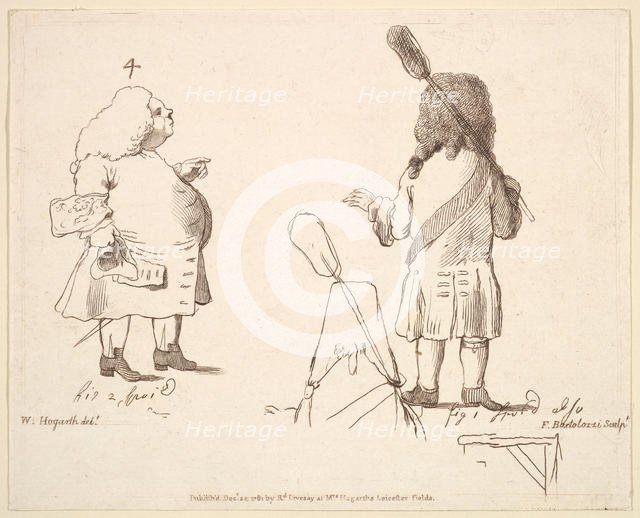 Caricatures of Lord Melcombe and Lord Winchelsea, December 22, 1781. Creator: Francesco Bartolozzi.