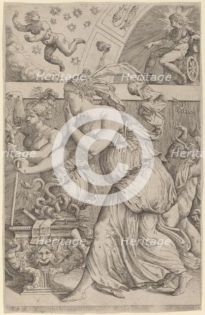 Pandora Opening Her Box, 1557. Creator: Master Z.B.M..