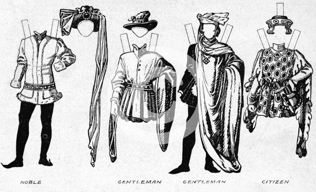 'Costumes of Men and Women as Worn in the Period When Henry V Reigned', c1934. Artist: Unknown.