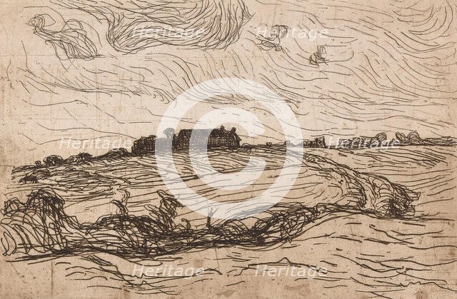 Paysage avec Maisons sur une Colline (Landscape with Houses on a Hill), 1893. Creator: Roderic O'Conor.