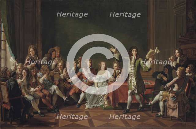 Molière reading from his comedy Tartuffe at the home of Ninon de L'Enclos, 1802.