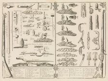 Engraving of Firearms Parts, ca. 1750., ca. 1750. Creator: Perrier.