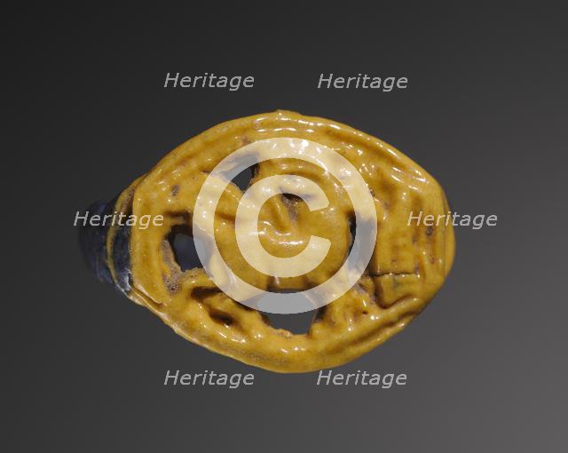 Ring: Gazelle Eating Thicket, 1391-1353 BC. Creator: Unknown.