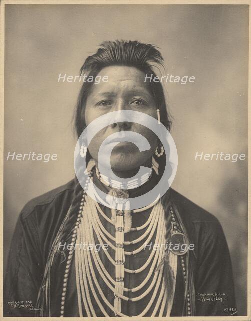 Thunder Cloud, Blackfeet, 1898. Creators: Adolph F. Muhr, Frank A. Rinehart.