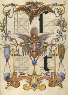 Guide for Constructing the Letters s and t; Mira calligraphiae monumenta, about 1591-1596. Creator: Joris Hoefnagel.