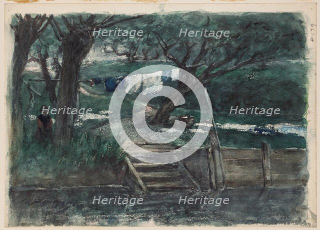 A Holland Canal, between 1860 and 1909. Creator: Walter Shirlaw.