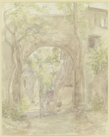 Castle gate of Eppstein castle,  c1850-1900. Creator: Peter Becker.