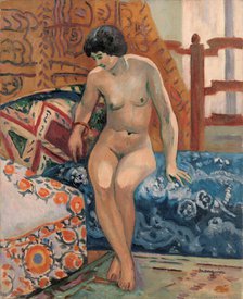 Nu au canapé bleu, Anita Champagne, 1908. Creator: Manguin, Henri Charles (1874-1949)