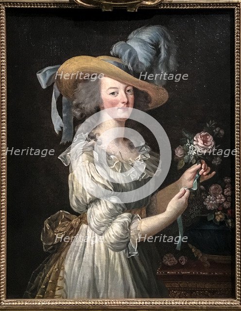Marie Antoinette in a Muslin dress.