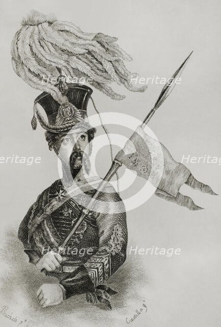 Portrait of Diego de León (1807-1841), Count of Belascoáin, 1845.  Creator: Jose Gomez.